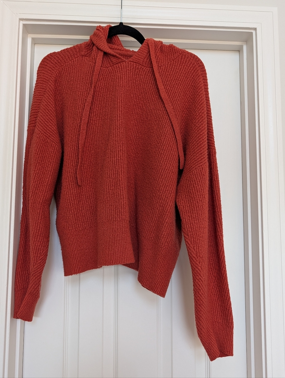 Women's Rust Knit Hooded Sweater